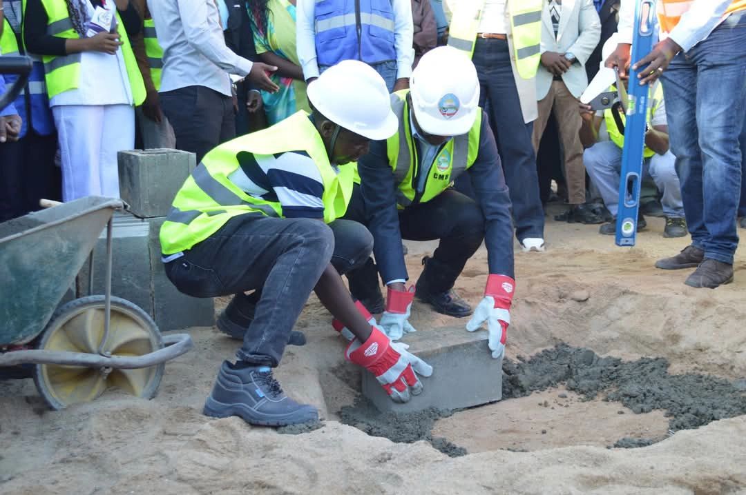 Cornerstone-laying ceremony at a Kenyan affordable-housing site