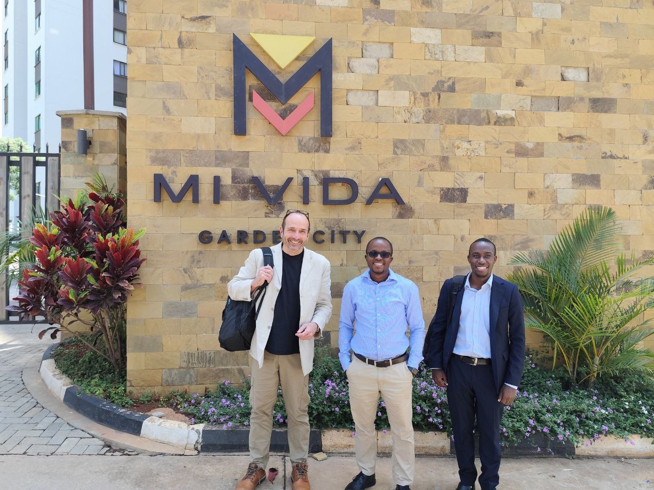 Empowa team at the Mi Vida Garden City entrance, Nairobi